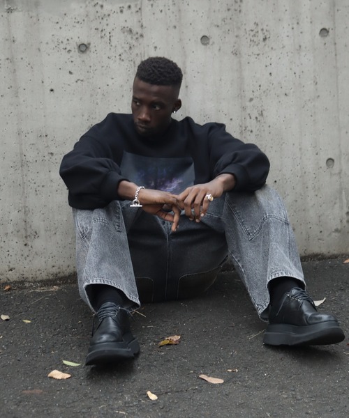 LANDNESS（ランドネス）の「【LANDNESS/ランドネス】ヘビーウェイト裏起毛 ピグメント/ソリッド グラフィックスウェット（スウェット・メンズ・ブラック系その他6/ブラック系その他4/ブラック系その他3/ブラック系その他/ブラック系その他2/ブラック系その他5・S/L/M）」の20枚目の写真