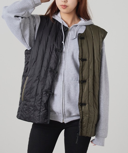 TAION/タイオン REVERSIBLE CHINA BUTTON INNER DOWN VEST ダウン