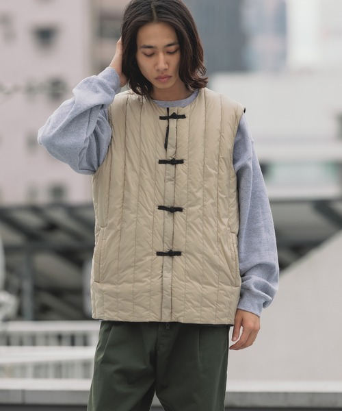 87452 レディース　リバーシブル　ダウンベスト　ベージュ　M BROOKS BROTHERS（ブルックスブラザーズ）の「リバーシブル ダウン