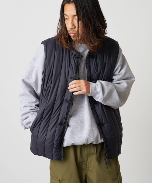 TAION/タイオン REVERSIBLE CHINA BUTTON INNER DOWN VEST ダウン