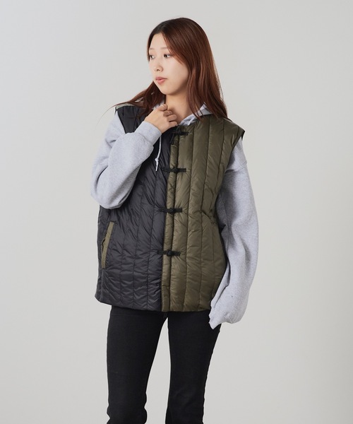 TAION/タイオン REVERSIBLE CHINA BUTTON INNER DOWN VEST ダウン