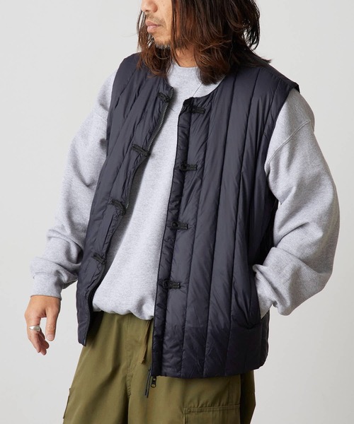 TAION/タイオン REVERSIBLE CHINA BUTTON INNER DOWN VEST ダウン