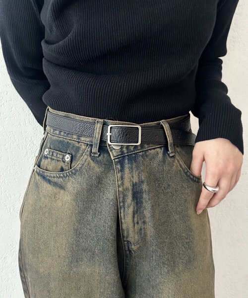 mystic（ミスティック）の「スクエアバックルベルト（ベルト・レディース・ブラウン/ブラック・ONE SIZE）」の3枚目の写真