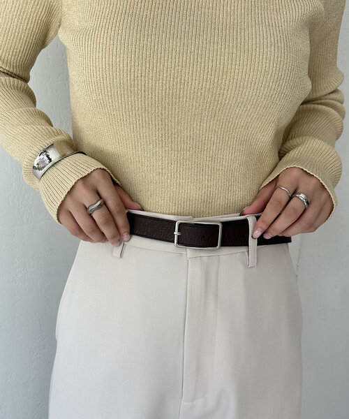 mystic（ミスティック）の「スクエアバックルベルト（ベルト・レディース・ブラウン/ブラック・ONE SIZE）」の7枚目の写真