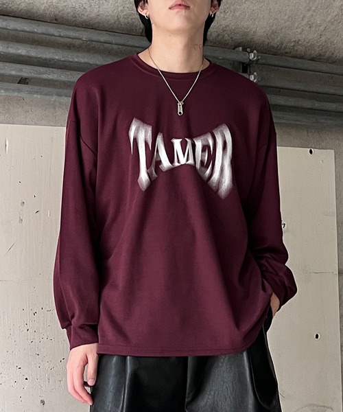 Figments(フィグメンツ)の「TAMERロゴロンT(Tシャツ/カットソー・レディース・ブラック/ワイン・FREE)」の1枚目の写真