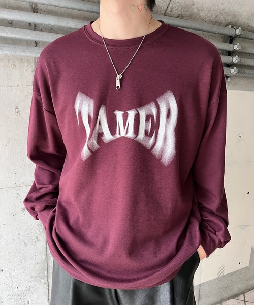 Figments(フィグメンツ)の「TAMERロゴロンT(Tシャツ/カットソー・レディース・ブラック/ワイン・FREE)」の3枚目の写真