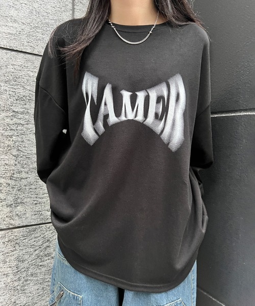 Figments(フィグメンツ)の「TAMERロゴロンT(Tシャツ/カットソー・レディース・ブラック/ワイン・FREE)」の5枚目の写真