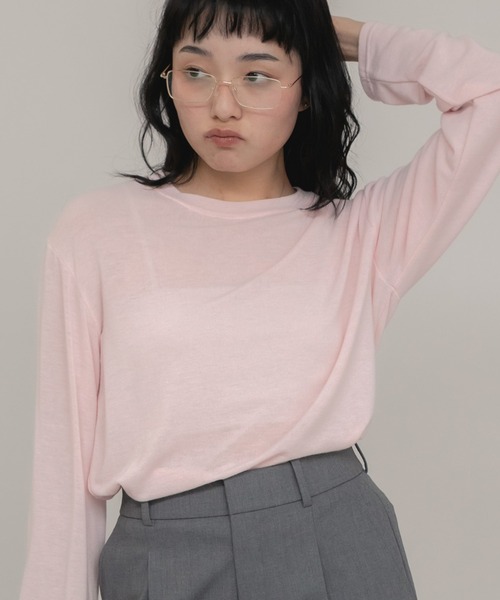 HEILIS（ヘイリス）の「ベーシックシアーロングスリーブカットソー