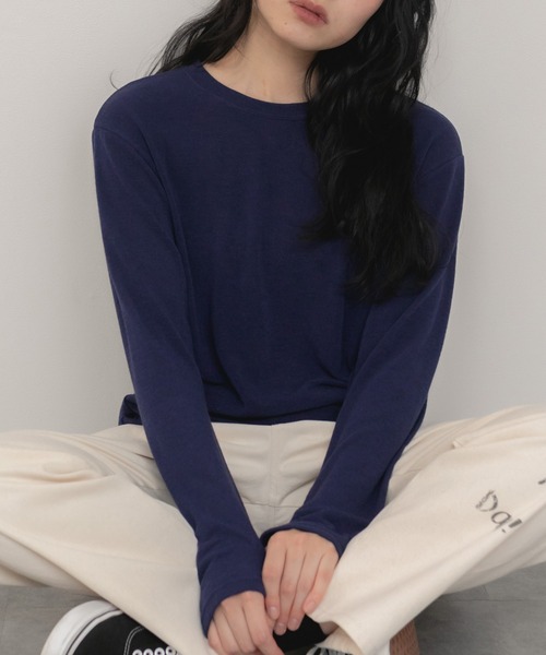 シーマリー　cccmalie シアーポロ襟ロングカットソー　ブラック　黒 シーマリー cccmalie シアーポロ襟ロングカットソー ブラック 黒