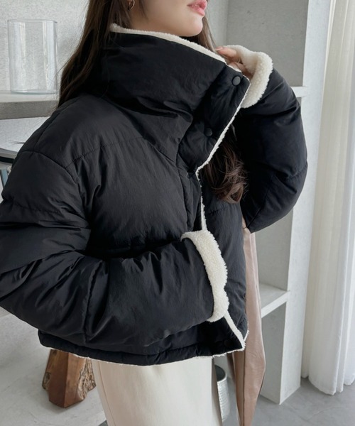 Ada.（エイダ）の「リバーシブル着用可能♪ ボアドッキングブルゾン