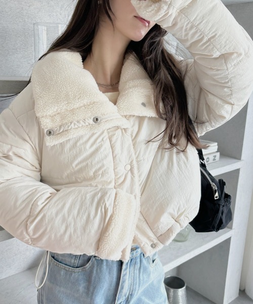 セール】リバーシブル着用可能♪ ボアドッキングブルゾン（ブルゾン