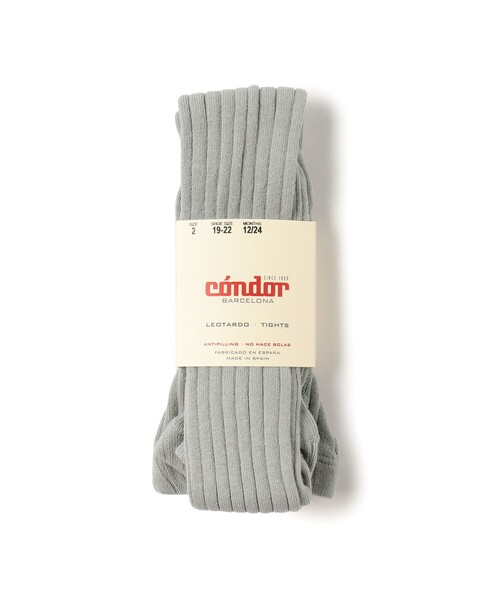 こども ビームス（コドモビームス）の「CONDOR / リブ タイツ（6ヶ月～2才）（タイツ/ストッキング・キッズ・グリーン系その他/イエロー系その他5/レッド系その他7/レッド系その他5/ブラック系その他2/グリーン系その他5/ライトブラウン/チャコールグレー/オフホワイト・2(1-2y)/0(6-12m)）」の5枚目の写真