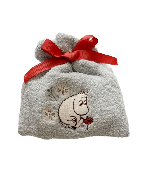 MOOMIN(ムーミン)の「【 MOOMIN 】 もこもこ靴下 in 巾着 24W10(ソックス/靴下・レディース・グレー/ピンク/レッド/ネイビー・FREE)」の6枚目の写真