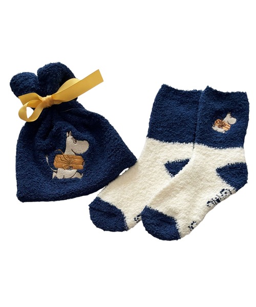 MOOMIN(ムーミン)の「【 MOOMIN 】 もこもこ靴下 in 巾着 24W10(ソックス/靴下・レディース・グレー/ピンク/レッド/ネイビー・FREE)」の8枚目の写真