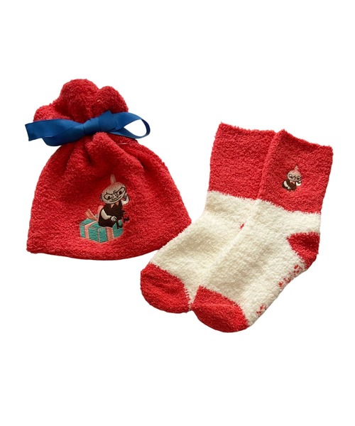 MOOMIN(ムーミン)の「【 MOOMIN 】 もこもこ靴下 in 巾着 24W10(ソックス/靴下・レディース・グレー/ピンク/レッド/ネイビー・FREE)」の14枚目の写真