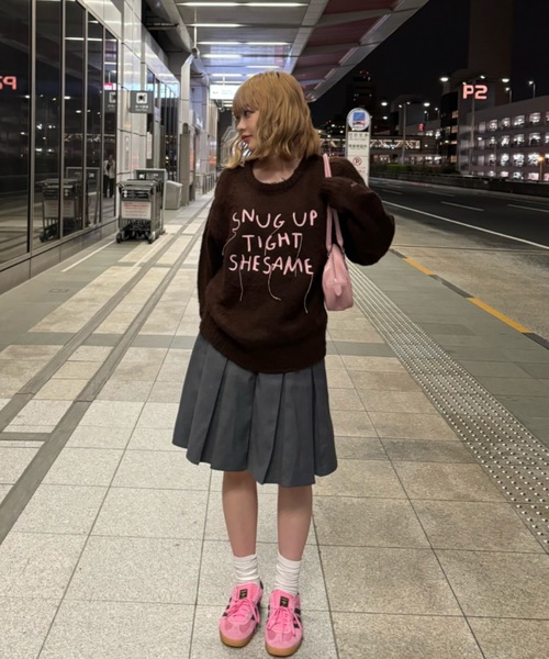 shesame（シーセム）の「waving logo Knit（ニット/セーター