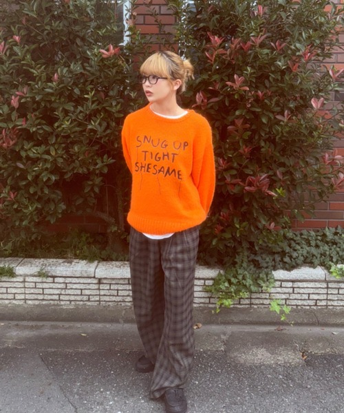 shesame（シーセム）の「waving logo Knit（ニット/セーター