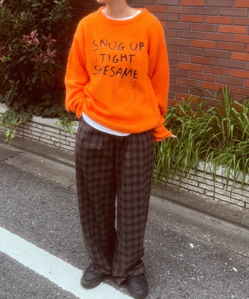 shesame（シーセム）の「waving logo Knit（ニット/セーター