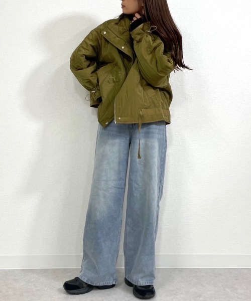 gossara(ゴサラ)の「Nワッシャー縦キルトJK(ブルゾン・レディース・ベージュ系/カーキ・MEDIUM)」の16枚目の写真