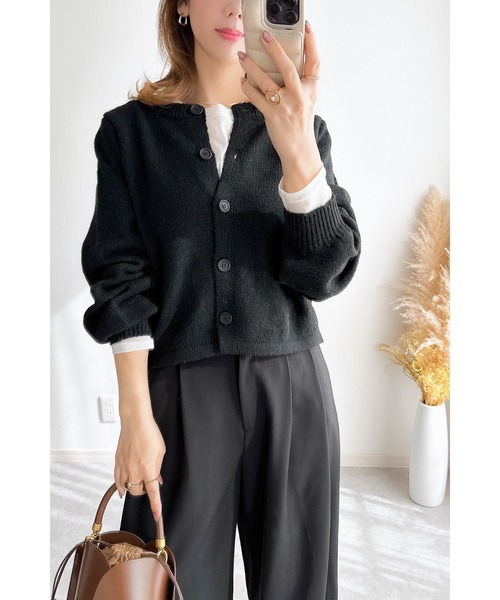 ZOZO限定】付け衿セットニットカーディガン（カーディガン/ボレロ