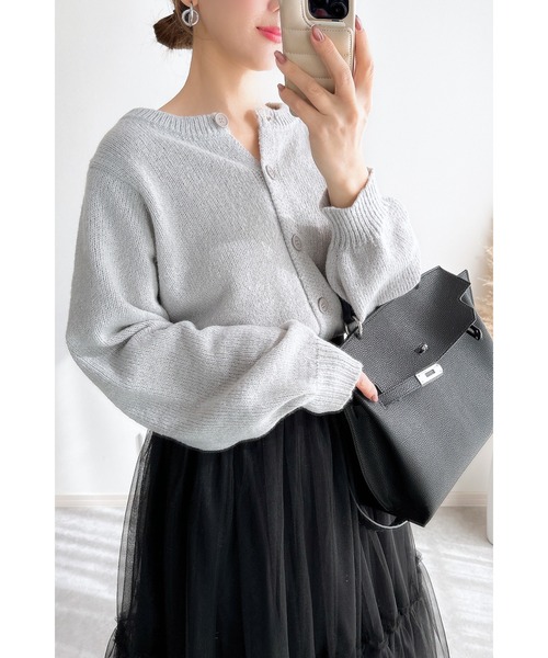 ZOZO限定】付け衿セットニットカーディガン（カーディガン/ボレロ