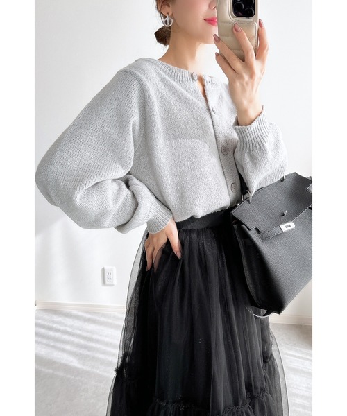 ♡新品♡タグ付き♡ バテンレース衿カーディガン♡グレー♡ セール】襟レースニットカーディガン（カーディガン/ボレロ）｜KOBE