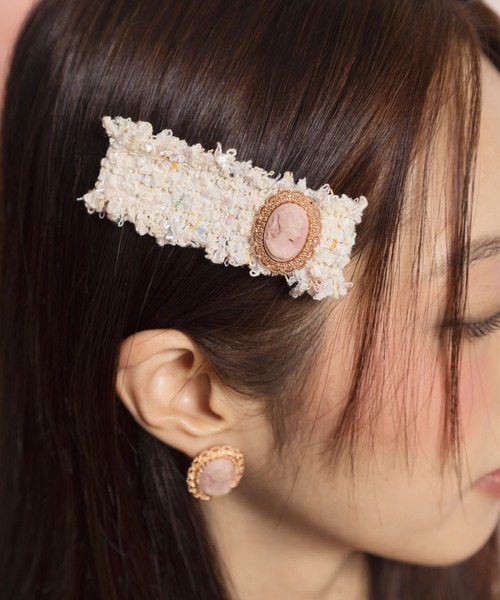 [MELA BIANCA]リボンヘアピン 2種 SET MELA BIANCA]リボンヘアピン 2種 SET (ヘアアクセサリー