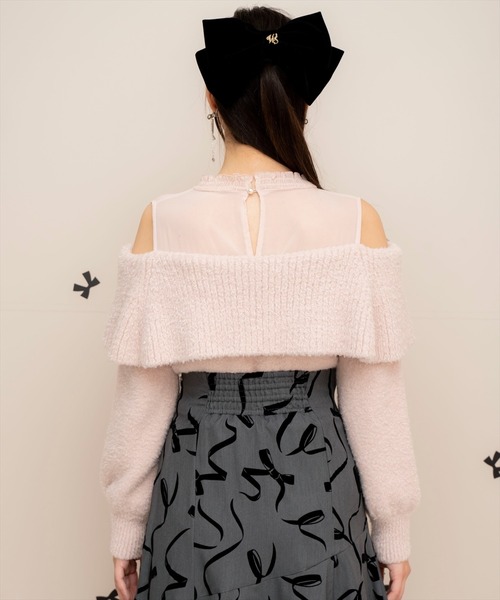 WILLSELECTION（ウィルセレクション）の「プチテディヤーンプルオーバー（ニット/セーター・レディース・ブラック/ベージュ/オフホワイト/ラベンダー・FREE）」の22枚目の写真