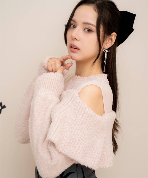 WILLSELECTION（ウィルセレクション）の「プチテディヤーンプルオーバー（ニット/セーター・レディース・ブラック/ベージュ/オフホワイト/ラベンダー・FREE）」の19枚目の写真