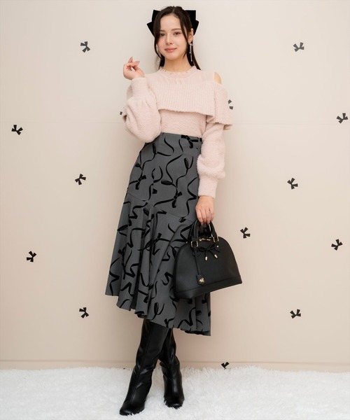 WILLSELECTION（ウィルセレクション）の「プチテディヤーンプルオーバー（ニット/セーター・レディース・ブラック/ベージュ/オフホワイト/ラベンダー・FREE）」の18枚目の写真