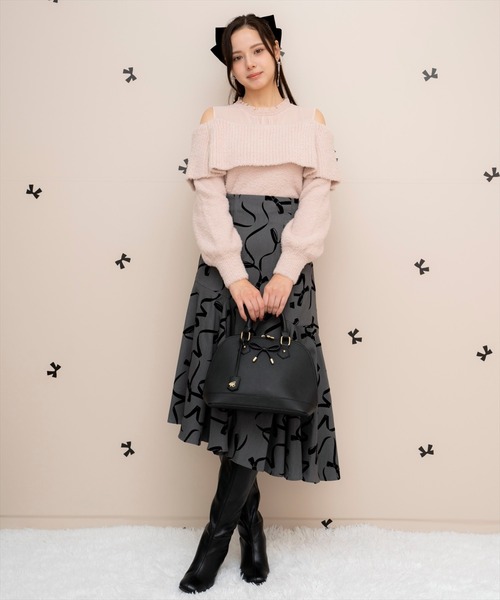 WILLSELECTION（ウィルセレクション）の「プチテディヤーンプルオーバー（ニット/セーター・レディース・ブラック/ベージュ/オフホワイト/ラベンダー・FREE）」の17枚目の写真