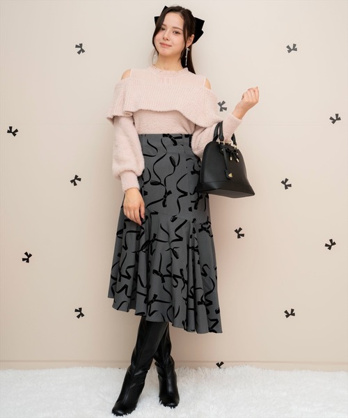 WILLSELECTION（ウィルセレクション）の「プチテディヤーンプルオーバー（ニット/セーター・レディース・ブラック/ベージュ/オフホワイト/ラベンダー・FREE）」の16枚目の写真