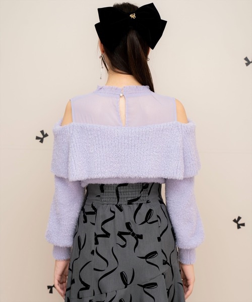 WILLSELECTION（ウィルセレクション）の「プチテディヤーンプルオーバー（ニット/セーター・レディース・ブラック/ベージュ/オフホワイト/ラベンダー・FREE）」の12枚目の写真