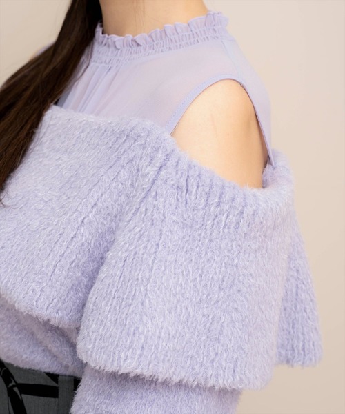 WILLSELECTION（ウィルセレクション）の「プチテディヤーンプルオーバー（ニット/セーター・レディース・ブラック/ベージュ/オフホワイト/ラベンダー・FREE）」の11枚目の写真