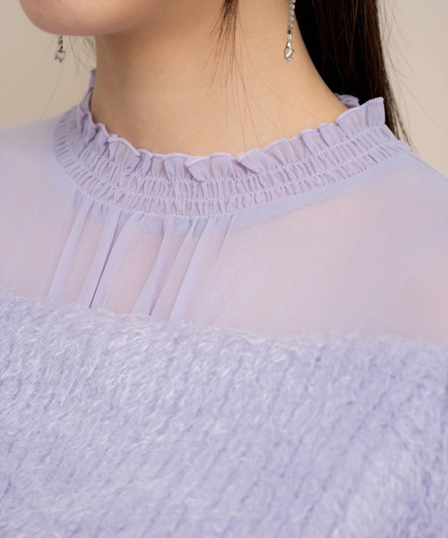 WILLSELECTION（ウィルセレクション）の「プチテディヤーンプルオーバー（ニット/セーター・レディース・ブラック/ベージュ/オフホワイト/ラベンダー・FREE）」の10枚目の写真