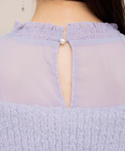 WILLSELECTION（ウィルセレクション）の「プチテディヤーンプルオーバー（ニット/セーター・レディース・ブラック/ベージュ/オフホワイト/ラベンダー・FREE）」の9枚目の写真