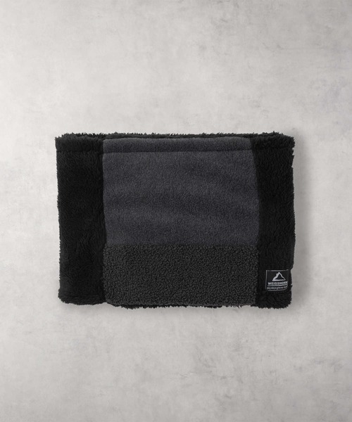 Right-on（ライトオン）の「ボア切替ネックウォーマー（ネックウォーマー/スヌード・メンズ・ダークグレー/ブラック・フリー）」の2枚目の写真