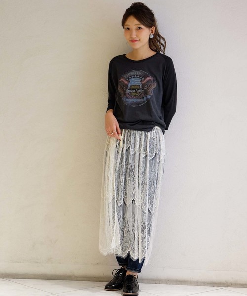 Another Edition（アナザーエディション）の「レースラップスカート/AEFC LACE WRAP  SK◆（スカート・レディース・オフホワイト/ブラウン/ネイビー・フリー）」の10枚目の写真