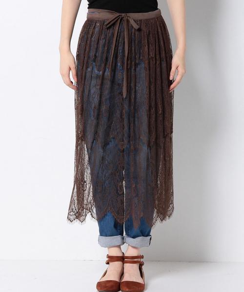 Another Edition（アナザーエディション）の「レースラップスカート/AEFC LACE WRAP  SK◆（スカート・レディース・オフホワイト/ブラウン/ネイビー・フリー）」の5枚目の写真