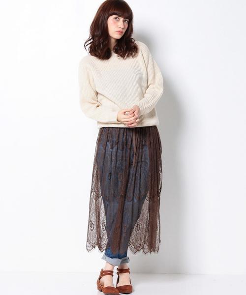 Another Edition（アナザーエディション）の「レースラップスカート/AEFC LACE WRAP  SK◆（スカート・レディース・オフホワイト/ブラウン/ネイビー・フリー）」の7枚目の写真