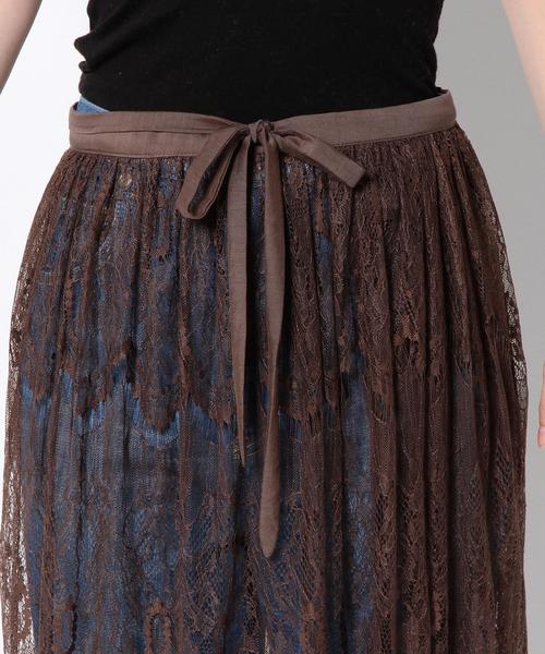 Another Edition（アナザーエディション）の「レースラップスカート/AEFC LACE WRAP  SK◆（スカート・レディース・オフホワイト/ブラウン/ネイビー・フリー）」の8枚目の写真