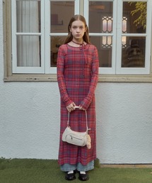 Birthday room（バースデイルーム）の「〈チョーカー取り外し可能〉チェックパターンシアーロングワンピース / checkered sheer long one-piece（ワンピース）」
