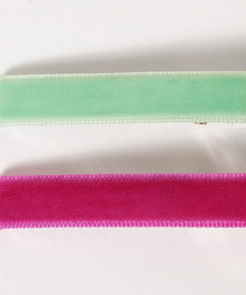 LOWRYS FARM（ローリーズファーム）の「カラーベロア2Pクリップ 287220（ヘアバンド・キッズ・カーキ/ピンク/イエロー/ブラウン/パープル・FREE）」の14枚目の写真