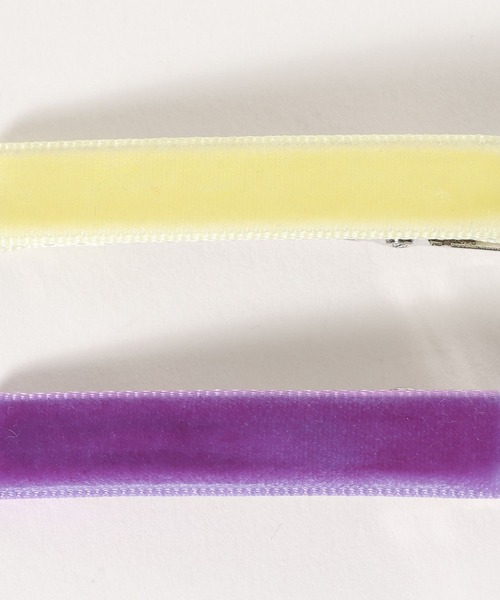 LOWRYS FARM（ローリーズファーム）の「カラーベロア2Pクリップ 287220（ヘアバンド・キッズ・カーキ/ピンク/イエロー/ブラウン/パープル・FREE）」の15枚目の写真