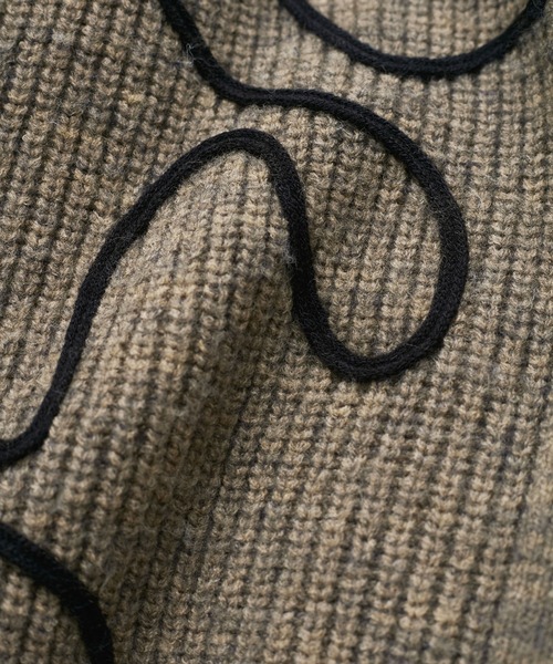 【セール】【WEB/1部店舗限定】リボンコード刺繍Vネックカーディガン【セットアップ対応】（カーディガン/ボレロ）｜VIS（ビス）