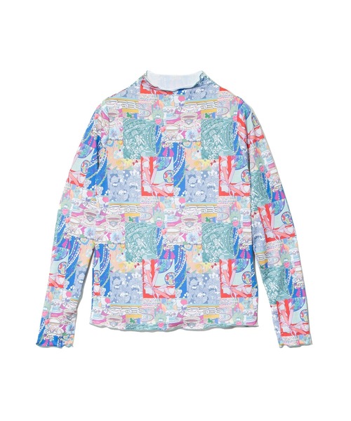 セール】ScoLar/スカラー 総柄ロンTEE（Tシャツ/カットソー