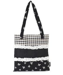 Lace Ladies（レースレディース）の「リボン ギンガム パッチワーク トート バッグ（トートバッグ・レディース）」