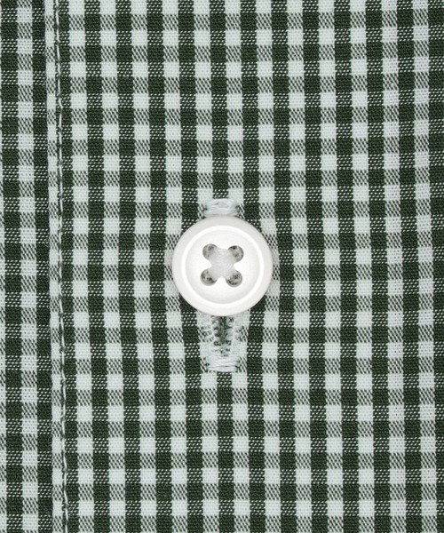 TOKYO SHIRTS（トウキョウシャツ）の「形態安定ノーアイロン ボタンダウン 長袖ビジネスワイシャツ（ビジネスシャツ・メンズ・グリーン・首回り39cm-裄丈80cm/首回り39cm-裄丈84cm/首回り41cm-裄丈82cm/首回り41cm-裄丈86cm/首回り43cm-裄丈86cm/首回り42cm-裄丈82cm/首回り42cm-裄丈86cm/首回り43cm-裄丈82cm/首回り37cm-裄丈84cm/首回り37cm-裄丈80cm）」の4枚目の写真