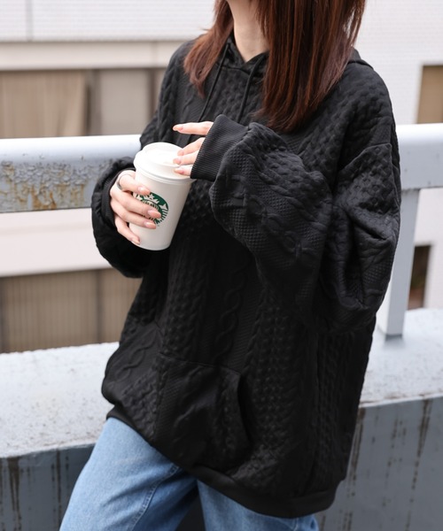 3色 ボア パーカー ブルゾン フーディ 配色 ユニセックス ルーズ PairPair（ペアペア）の「配色ボアブルゾン(ユニセックス