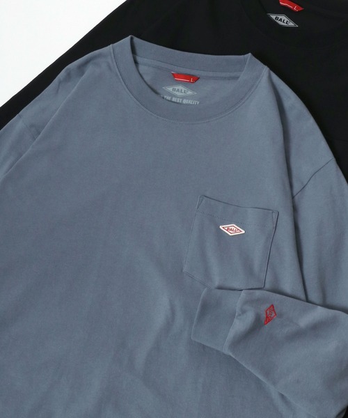 BALL(ボール)の「2026SS BALL/ボール ワンポイントロゴ ワッペン刺繍 ポケット付 無地 ロングスリーブTシャツ レディース メンズ(Tシャツ/カットソー・メンズ・モカ/チャコール/アッシュグレー/ブラック/サックスブルー・M/LL/L)」の5枚目の写真